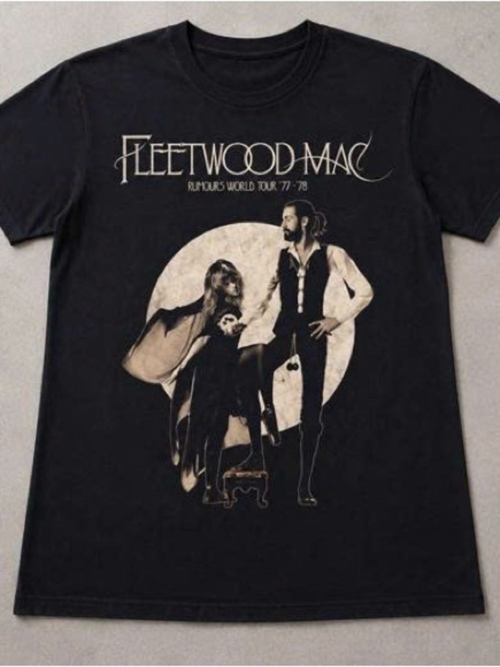 Black Graphic Band Tee
